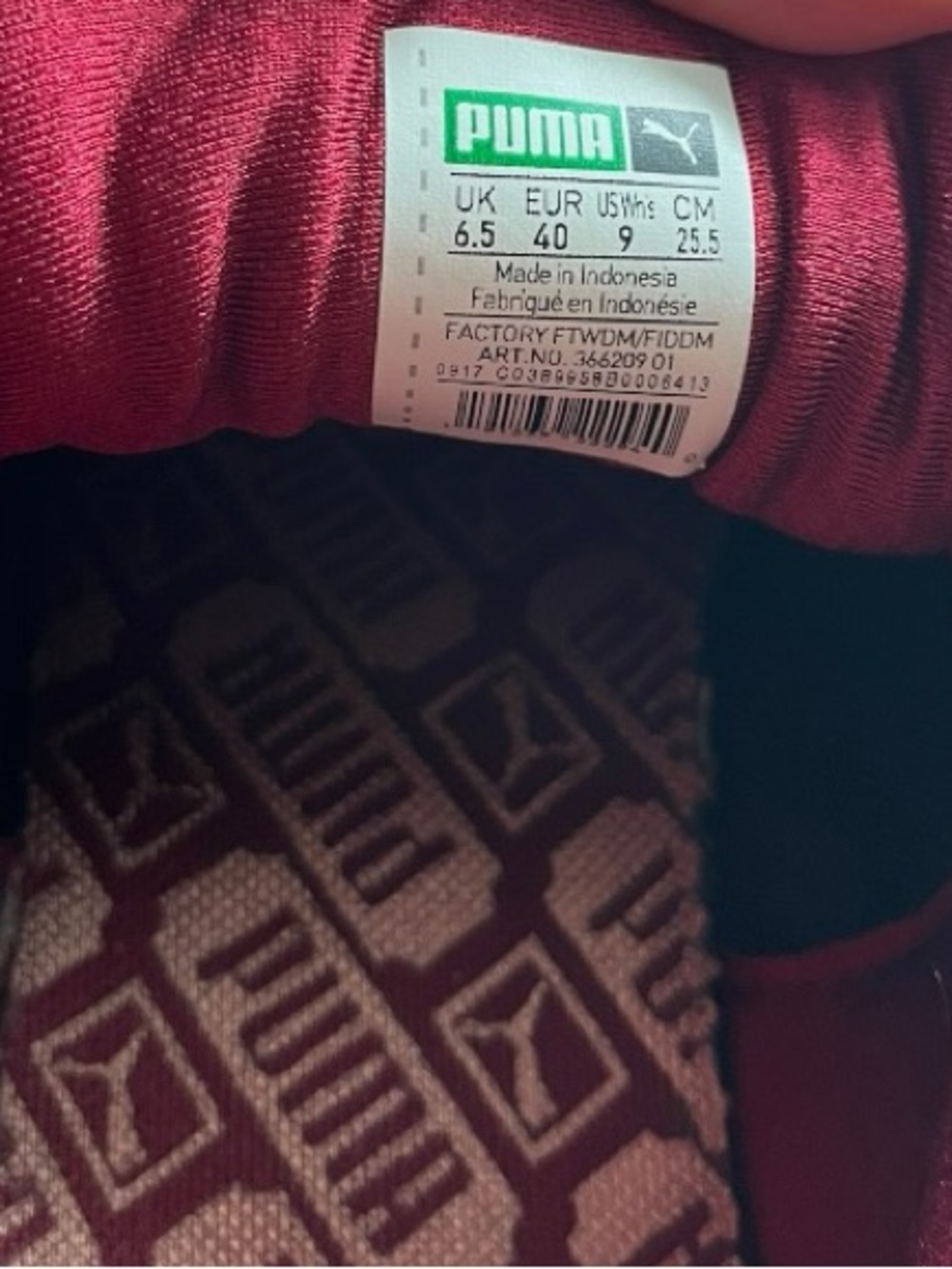 Puma Suede Low-Top Sneakers - Wine/Burgundy - Picture 7 of 8